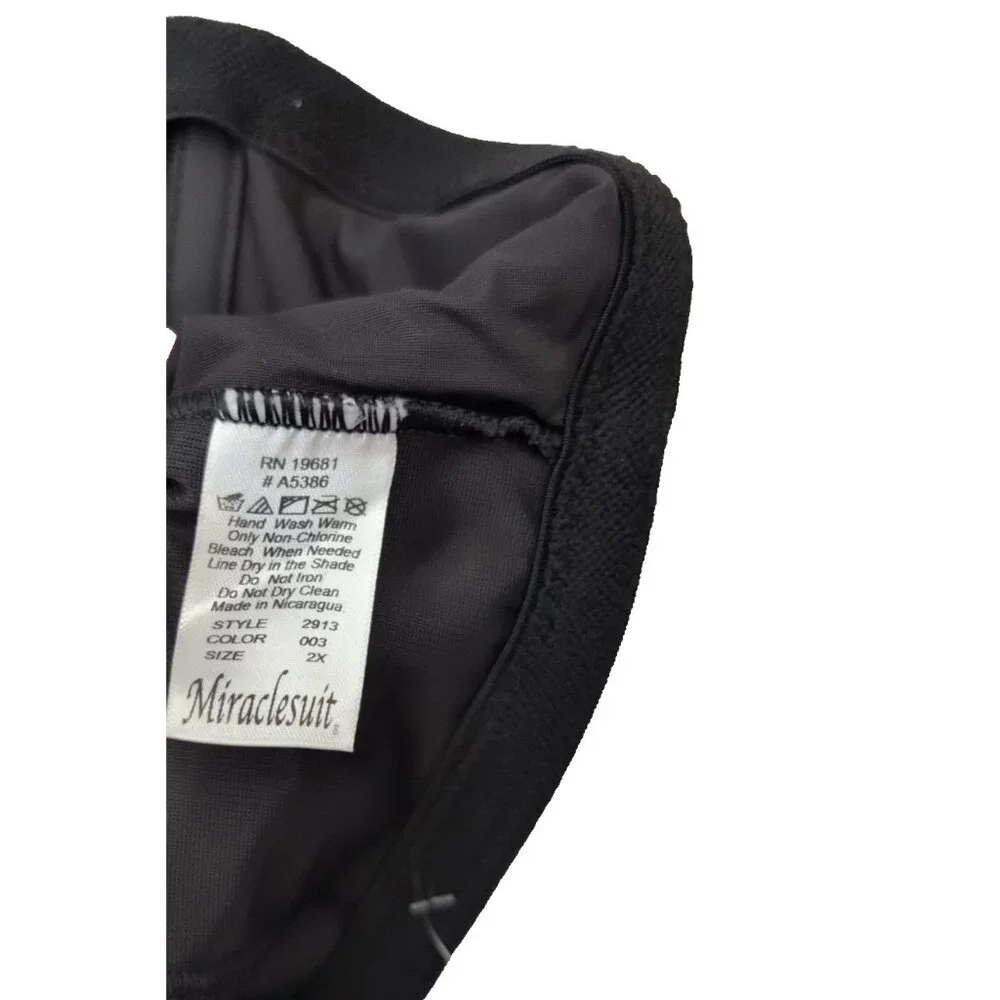 Miraclesuit Women's Shape Away‎ with Back Magic Waist Cincher Black 2X - New